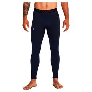 Under Armour Men Small UA Rush Compression Tights 1379284 Navy Cold Gear Running